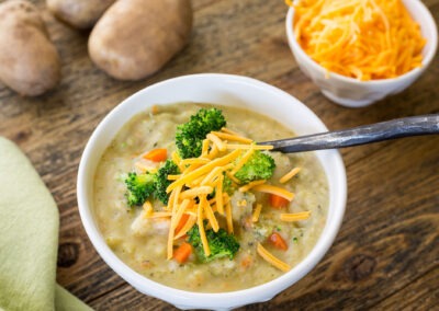 Broccoli Potato Soup  – Healthy Version!