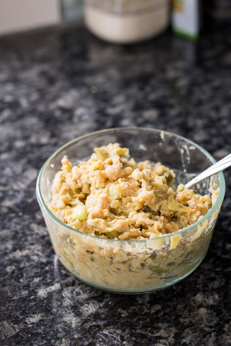 smashed chickpeas salad